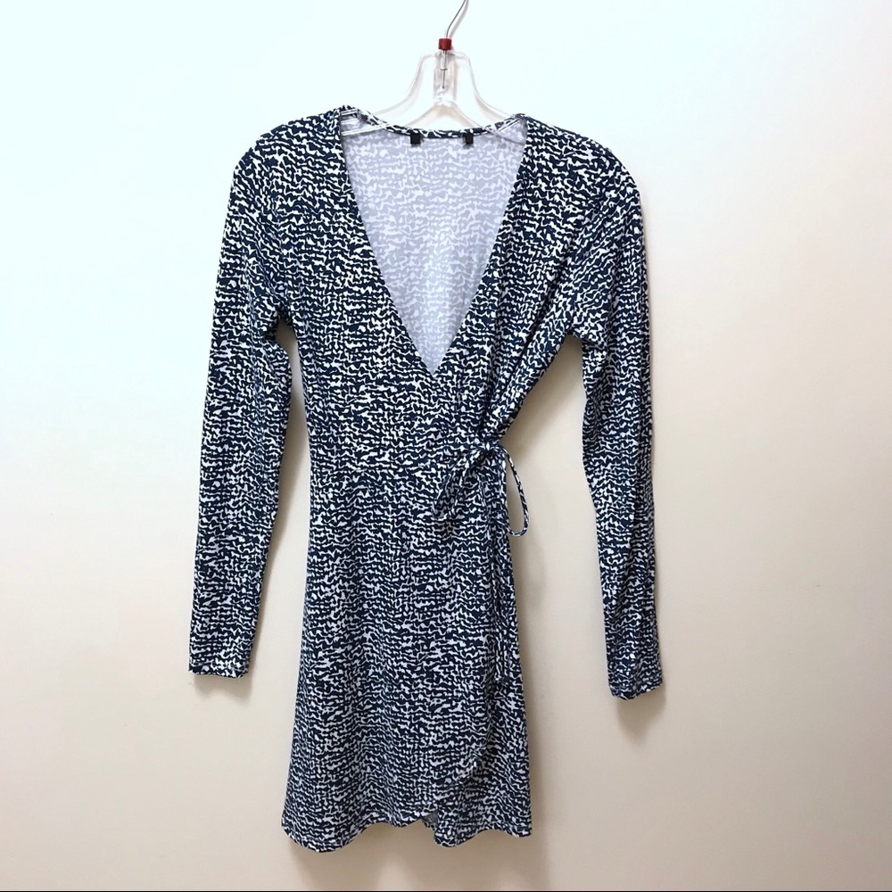 Jersey mini wrap dress